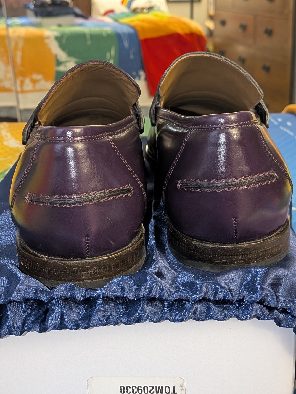 Jimmy Choo men's Purple Leather Penny Loafers EU SIZE 43 - Picture 8 of 10